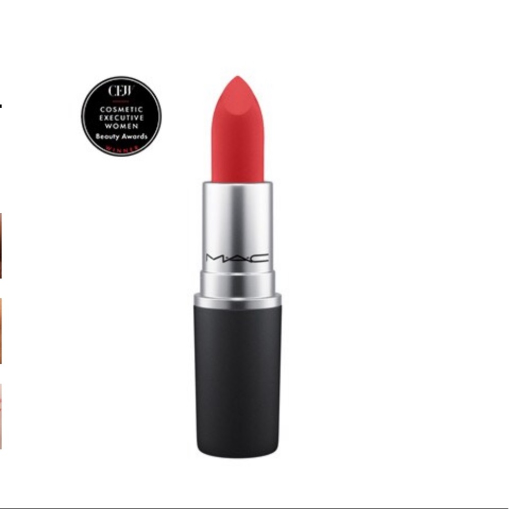 MAC COSMETICS Powder Kiss Lipstick 922 Werk, Werk, Werk Cool Red 0.1oz $25 NIB